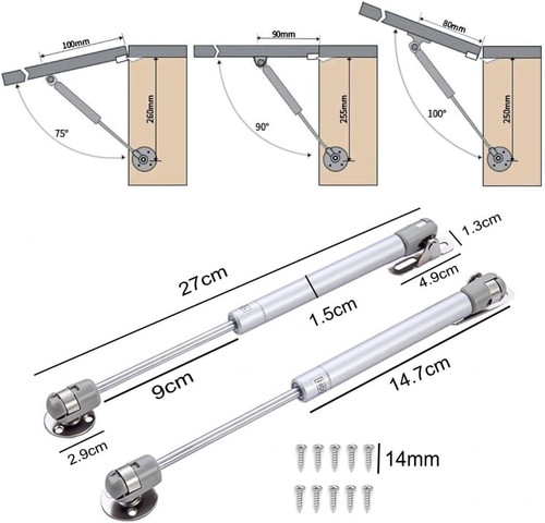 100n gas hydraulic strut - 100n,