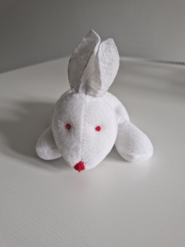 Small white plush - plush, rabbit