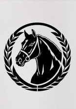 Horse wreath vinyl - 10”,