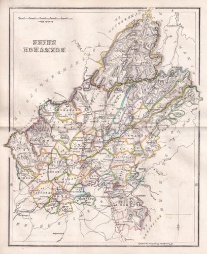 1845 roxburghshire outline - 1845, roxburghshire.