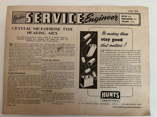 Radio service engineer crystal - radio,