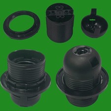 6x Black Edison Screw ES E27