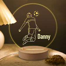 Personalised Football Night Light Custom Name LED Lamp Gift Idea for Children