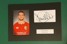 SAM WARBURTON - *proof* WALES - BRITISH & IRISH LIONS RUGBY SIGNED A4 MOUNT +COA