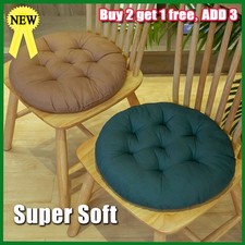 2X Solid Round Chair Seat Pad