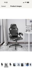 Ergonomic Gaming Chair Purple Black Adjustable Lumbar Support PU Leather 
