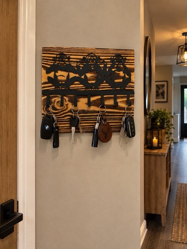 Handmade rustic wooden three - handmade,