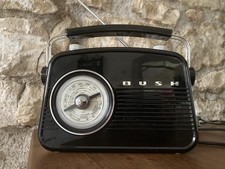 Bush Classic Vintage Style Retro FM Radio Portable Battery And Mains