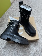 New Zara girl boots women boots real leather black ankle boots uk 3 eu 36 £56