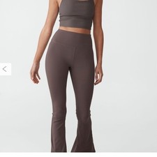 Sz 22 Cotton On Active Leggings Brownie Rib Flare High Waist Stretch Lounge