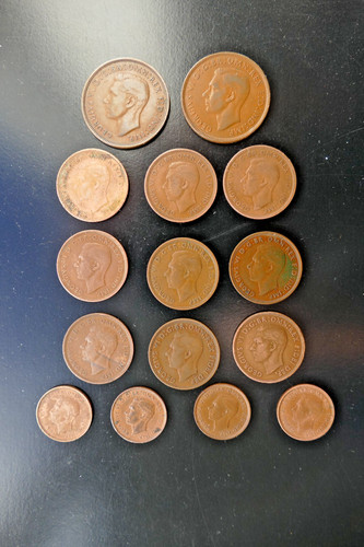 Circulated king george - 15,