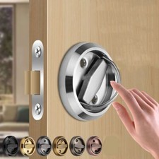 Hidden Door Handle Lock StainlessSteel Recessed Invisible Knob Cabinet Pulls