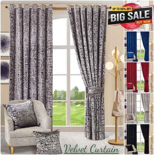 Heavy crushed velvet eyelet - velvet,