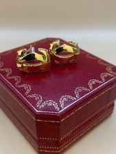 18ct Yellow Gold Cartier Double C Ear Clips