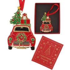 Shudehill Giftware Xmas Treasures Festive Car Boxed Hanging Decoration 355591
