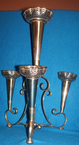 Antique silver plated epergne - antique,
