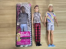 Barbie fashionista Dolls Ken / Boy Bundle X3 #130 #174 #176 12" Tall Figures. 