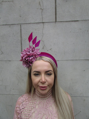 Magenta pink fascinator mauve - pink,