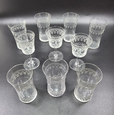 Pall Mall Lady Hamilton 10 Glasses Various Shapes & Sizes Elegant Dining Vintage