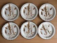 70s Vintage Wedgewood Stonehenge Wild Oats Tea Plates 18 cm Set of 6 VGC