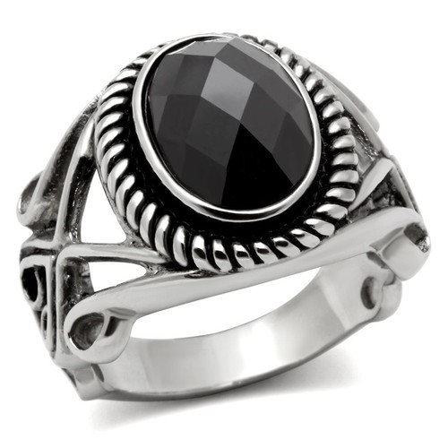 Mens black ring silver - mens,