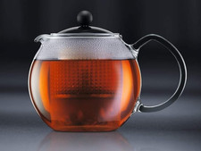 BODUM ‎1823-01 Assam Tea Press 0.5L with Tea Filter Glass Handle & Plastic Lid