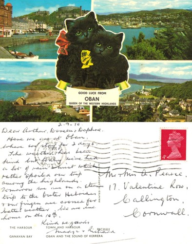 Vintage postcard oban - vintage,