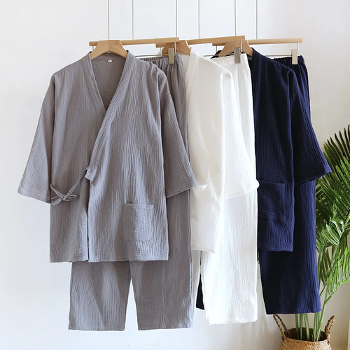 Men cotton kimono pajama - men's,