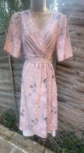Ladies dress dusty pink - ladies,