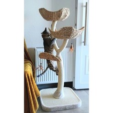 White Cat Tree Scratching Post