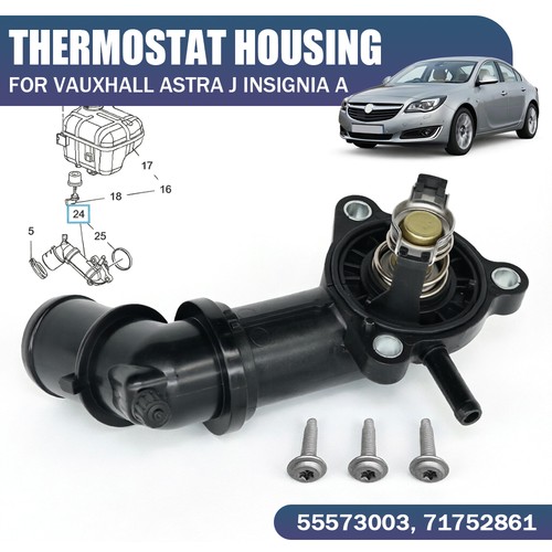 Coolant thermostat and housing - coolant,