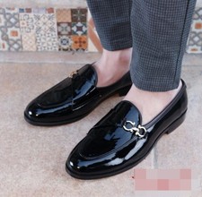 Men Black Patent Leather
