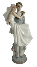 LLADRO Bride &Groom Figurine Over The Threshold Wedding Anniversary 80s Vtg