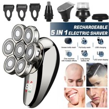 7D Electric Shaver 7 Head Razor Bald Beard Hair Skull Trimmer Mens Beard Remover