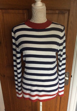 Ladies Jumper by Tommy Hilfiger Denim Size M Navy/Red/White Striped NWOT *SALE*