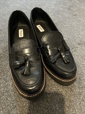 Dune London Woman’s Black Loafers Size 6. Worn Just A Couple of Times. VGC