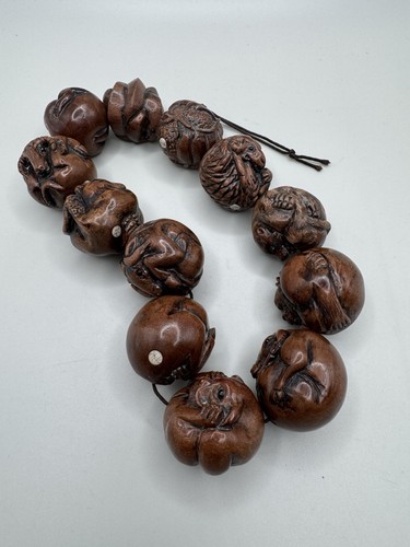 Carved chinese zodiac netsuke - zodiac,