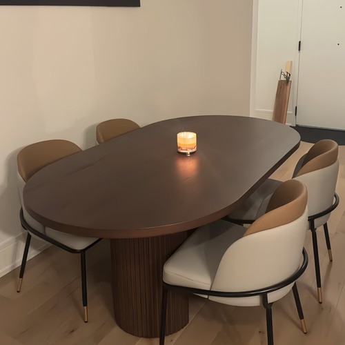 Upholstered barrel dining - 2x,