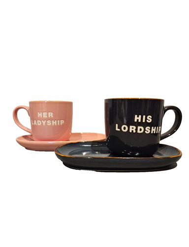 Mug reactive glaze snack set - reactive,