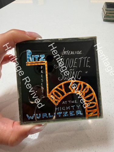 Antique glass painted - antique, slide
