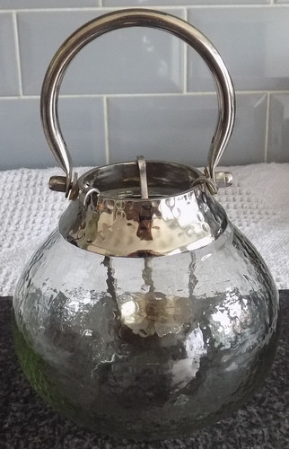Vintage glass lantern tea - vintage,