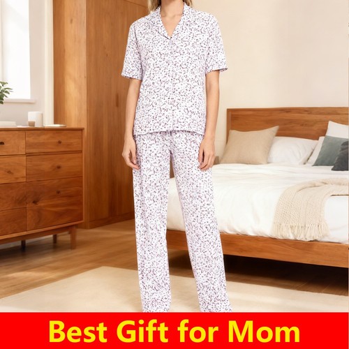 Ladies loose pajama set short - ladies,