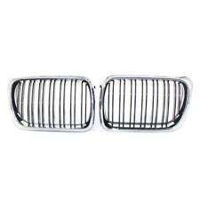 Pair For BMW E36 3 Series M3 1997-1999 Chrome+Black Front Kidney Grill Grille