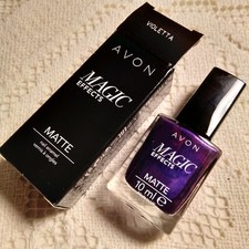 AVON MAGIC EFFECTS MATTE NAIL ENAMEL VIOLETTA NEW OLD STOCK BOXED 10ml VARNISH