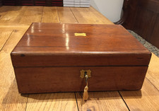 Antique Victorian Writing Slope Mahogany Box