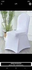 White stretch spandex - spandex, chair