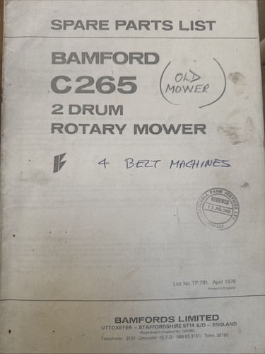 Bamfords c265 drum rotary - bamfords,