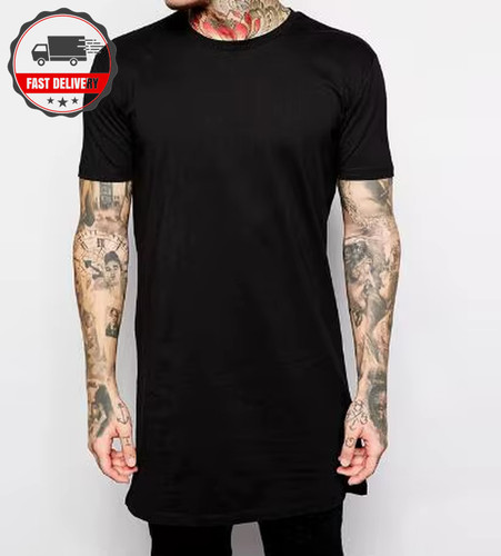 Mens longline shirt cotton - mens,