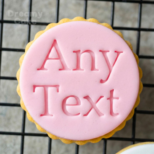 Custom cookie stamp any text - any,