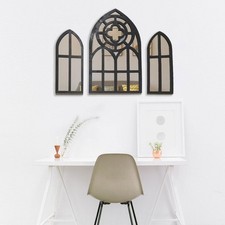 3x Gothic Wall Mirrors Baroque Style Arched Wall Mirrors for